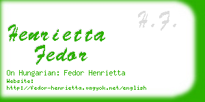 henrietta fedor business card